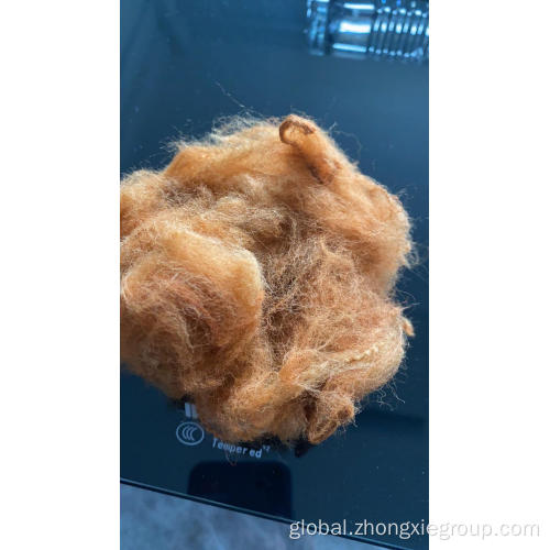 Polyester Staple Fiber Used On Spun Yarn BROWN COLOR POLYESTER STAPLE FIBER Factory